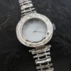Sterling Silver Round Faced Watch with Mother of Pearl