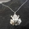 Vincent Henson Sterling Silver Engraved Native Frog Necklace