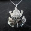 Vincent Henson Sterling Silver Engraved Native Frog Necklace